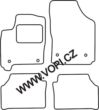 Textil-Autoteppiche Opel Meriva 2004 - 04/2010 Royalfit (3442)